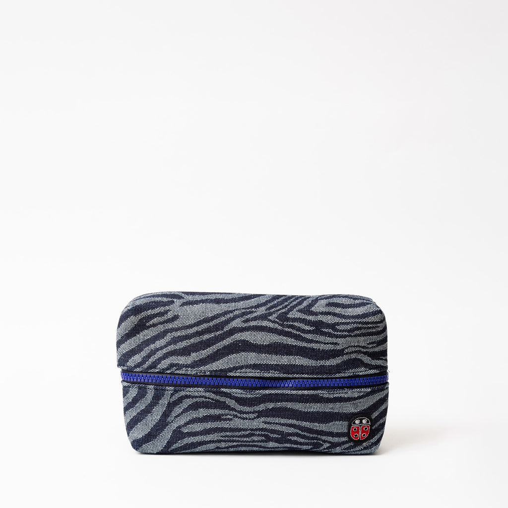 Trousse de toilette TWIN Jean Small, vue de face – par Venitee Family